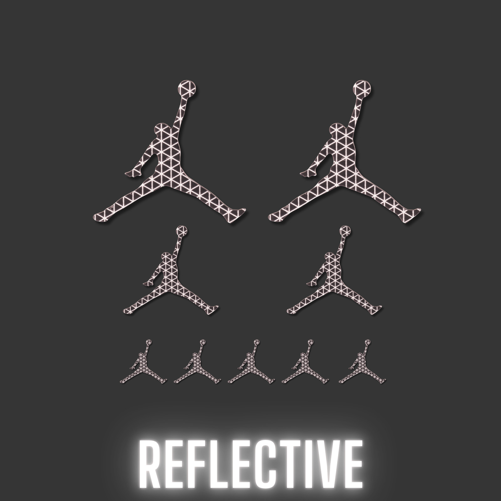 Nike Air Jordan Jumpman Logo Reflective Decals Reflector Stickers Pack