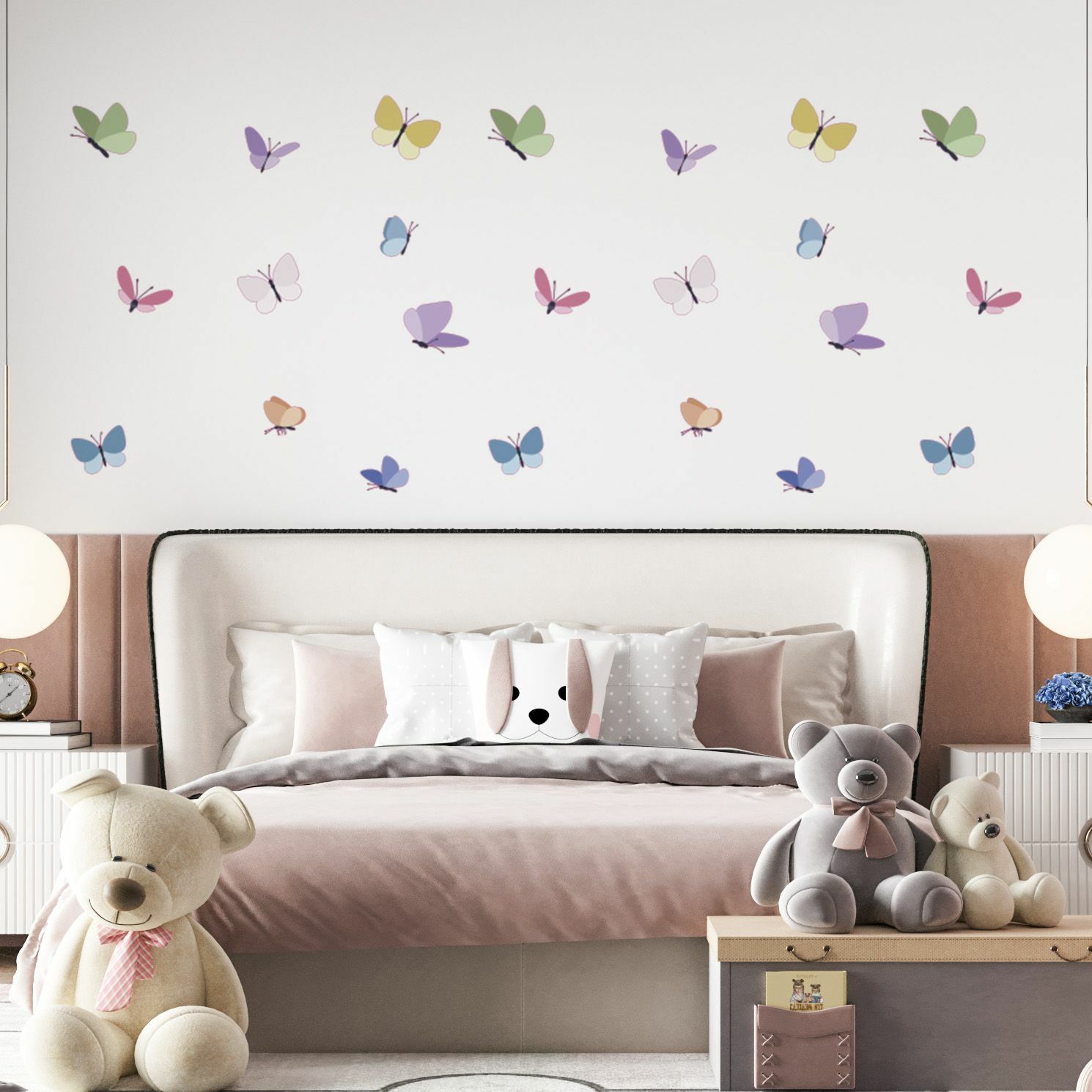 Home Bedroom Living Room Moths Butterflies Adhesive Art Vinyl Wall Decal Sheet