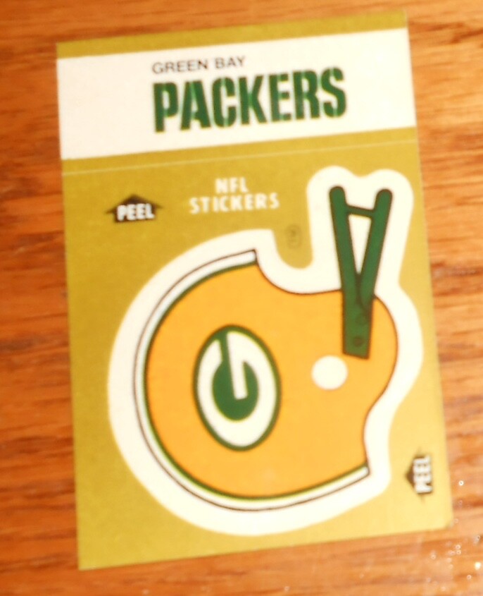 Green Bay Packers NFL 1983 Vintage Sticker Card RARE 3×2 Football Go Pack Go!!