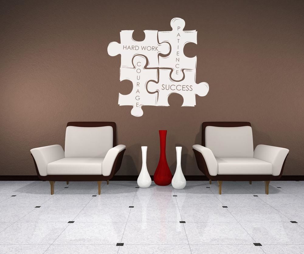 Motivational Inspirational Hard Work, Patience, Courage, Success Quotes. Puzzle