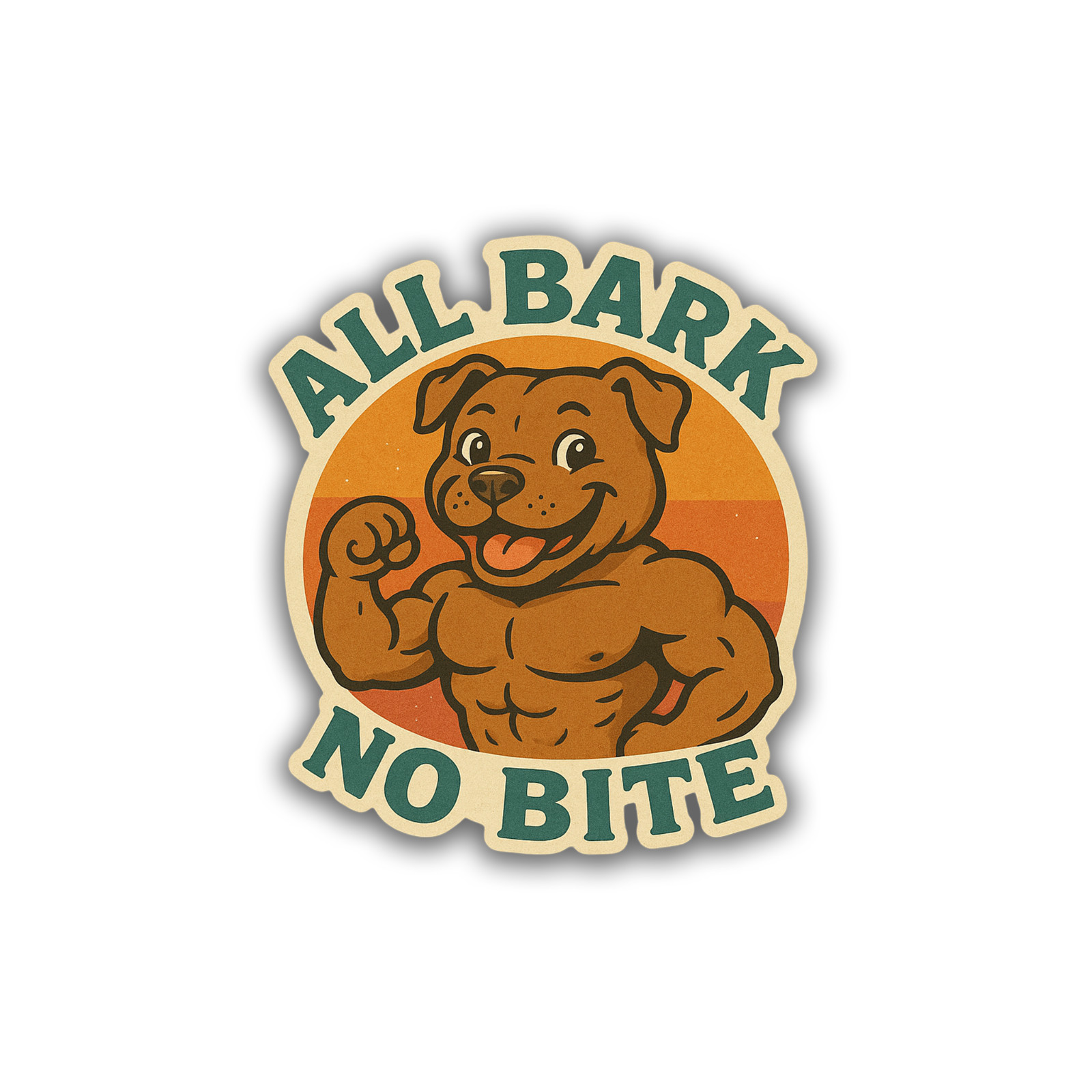 Pitbull Sticker 3.5 Inch Vinyl Decal Funny Cute Meme Dog Waterproof