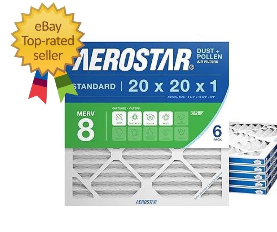 Air Filter, 6 Count, ACTUAL SIZE 19.75 x 19.75 x 0.75, HVAC, Air Conditioning…