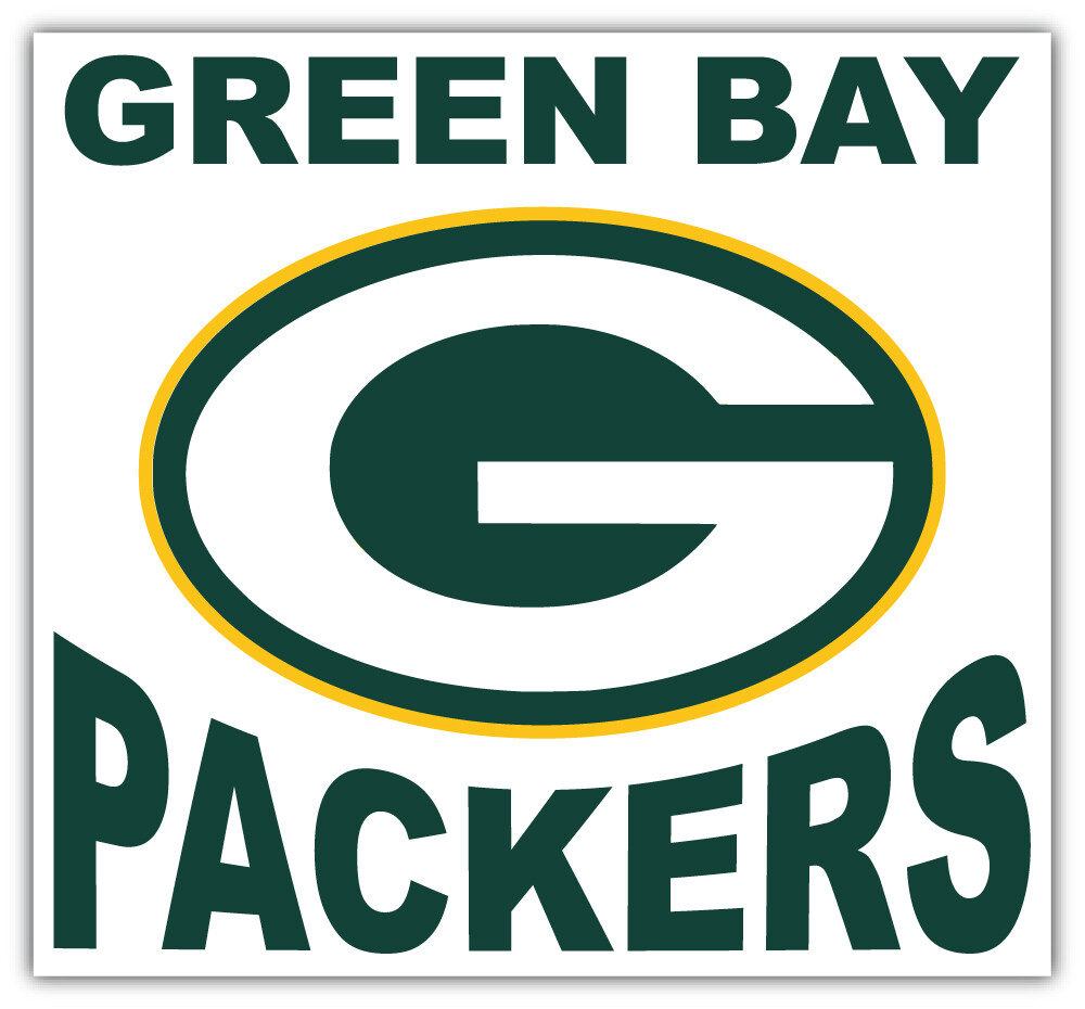 Green Bay Packers Logo NFL Sport Car Bumper Sticker Decal "SIZES"