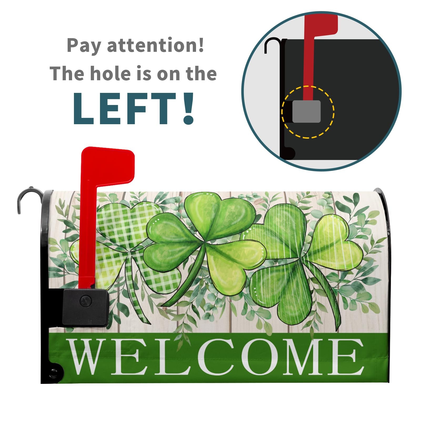 St. Patrick's Day Mailbox Covers Magnetic Standard Size 21"x18" Spring Mailbox C