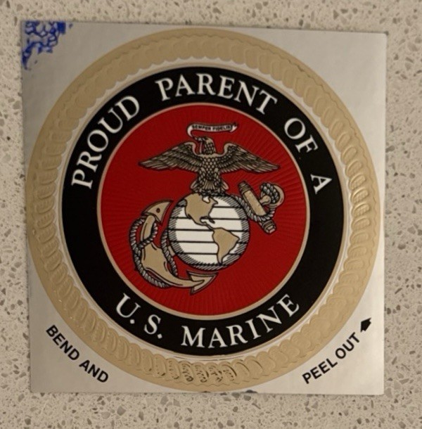 US Marine Corp Stickers MY SON, PROUD PARENT, BLUE STAR, USMC Lot Of 4 New