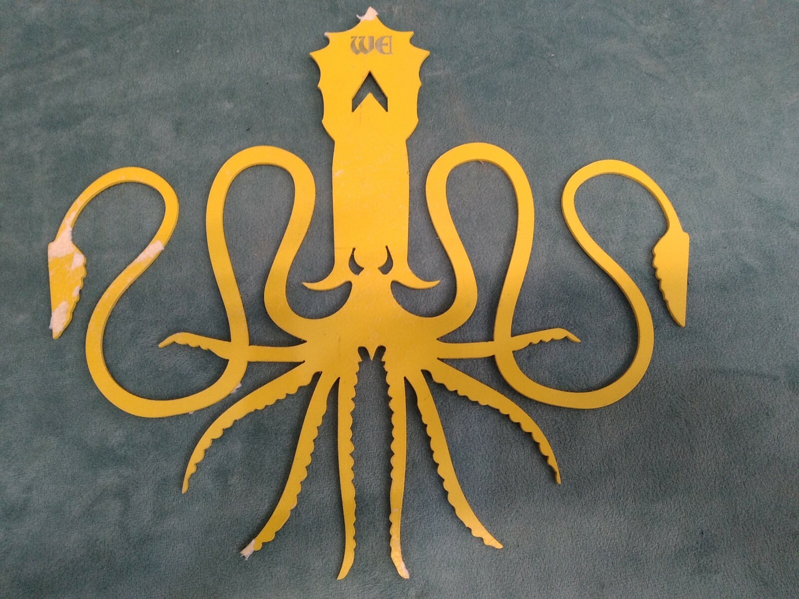 Game of Thrones Wall Art metal yellow octopus WE DO NOT SOW handcrafted