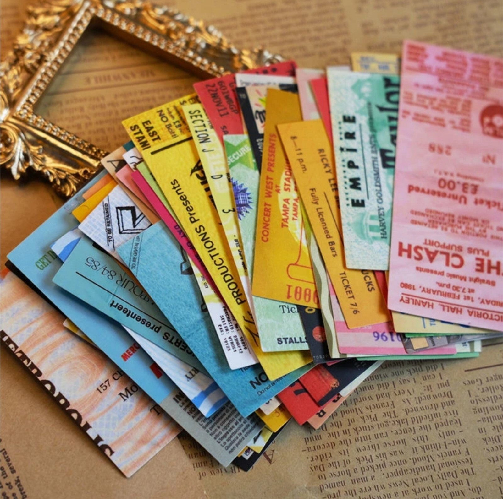 10 PCS Fake Classic Hard Rock Band Music Concert Ticket Stickers BRAND NEW