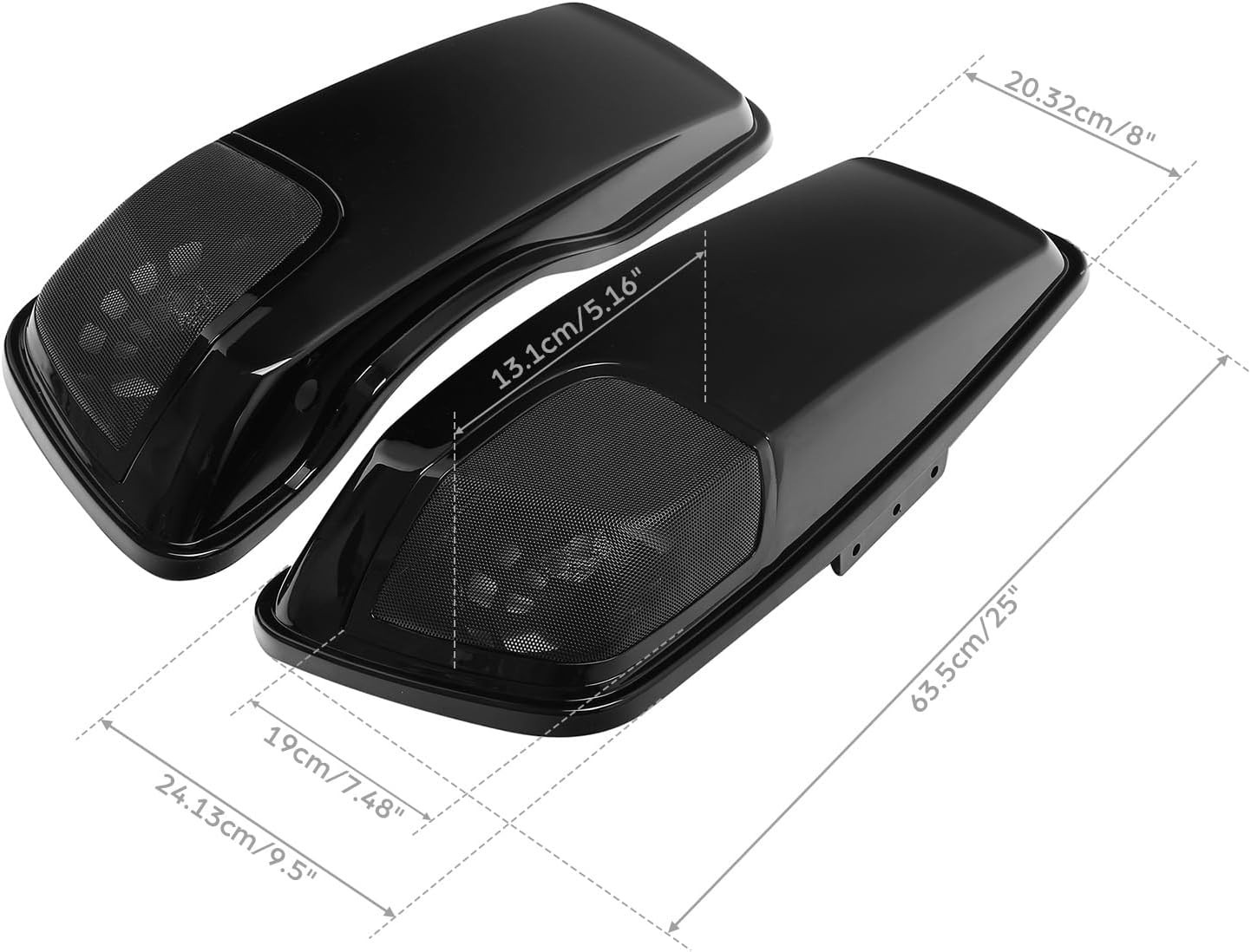 Saddlebag Lids 5X7" Speaker Cutouts Fit Harley 2014-2024 Touring CVO Road King R