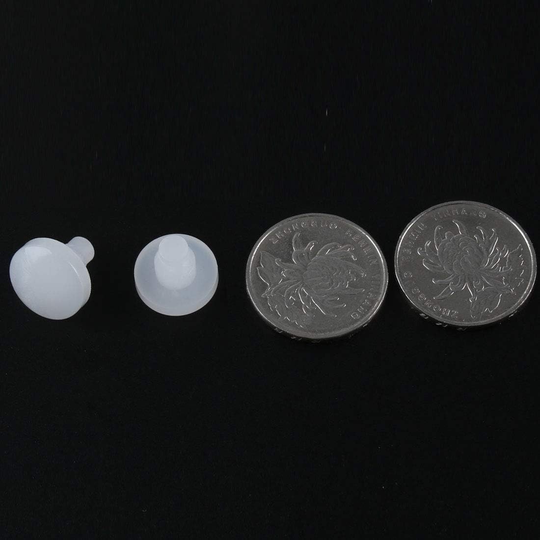 uxcell 24pcs 7mm White Stem Bumpers Glide, Patio Outdoor 7mm, Clear,white