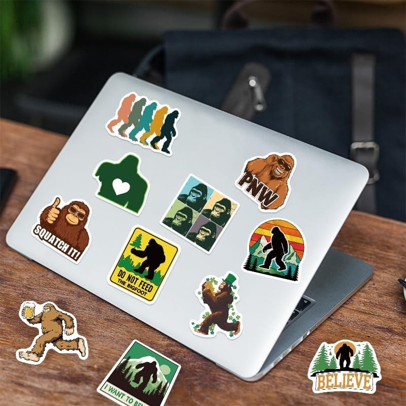 Funny Sasquatch Decals – 50 Bigfoot Quotes Stickers for Laptops & Water Bottles