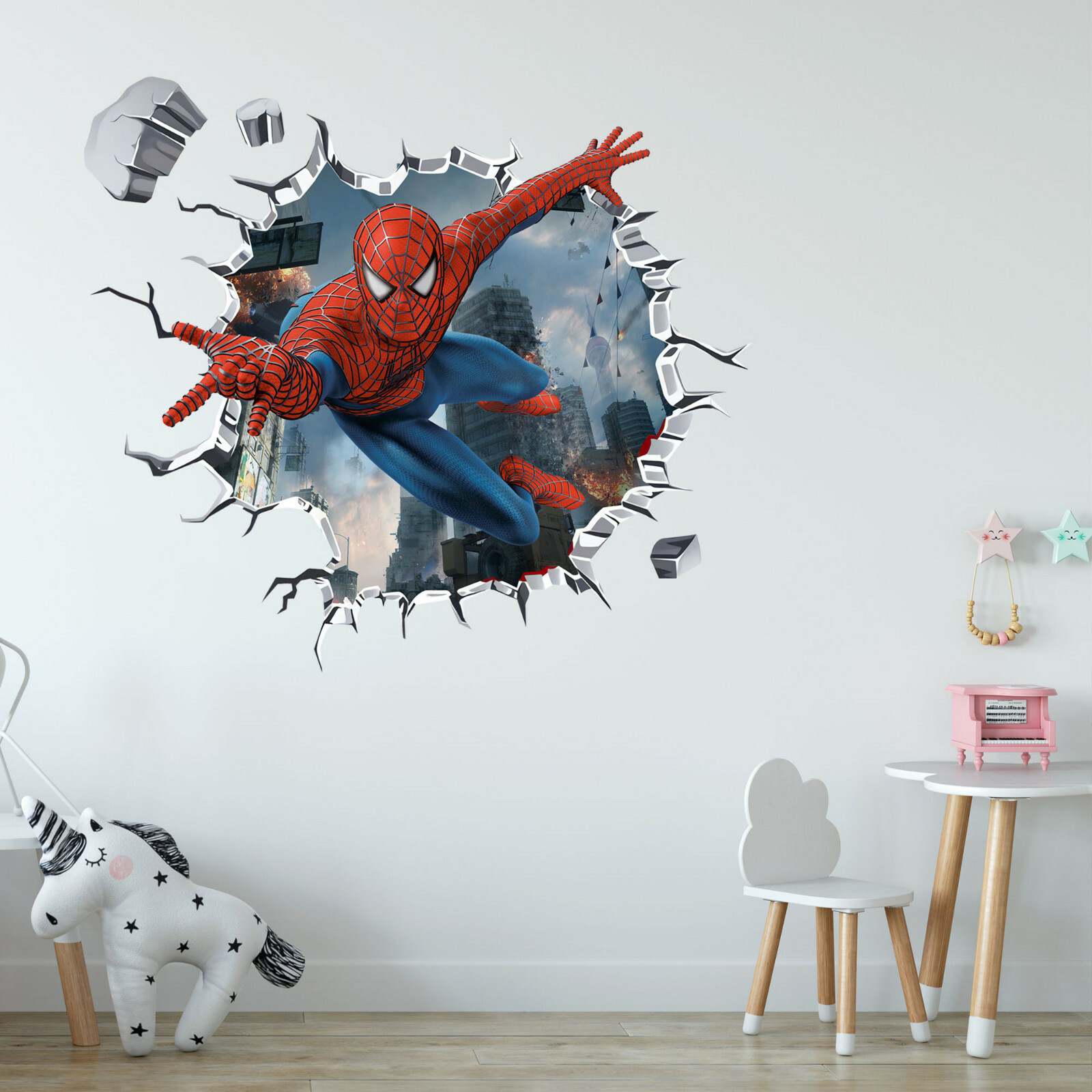 Avengers Hulk Spiderman Captain America Iron man Wall Decal Sticker 3D Wall Deco