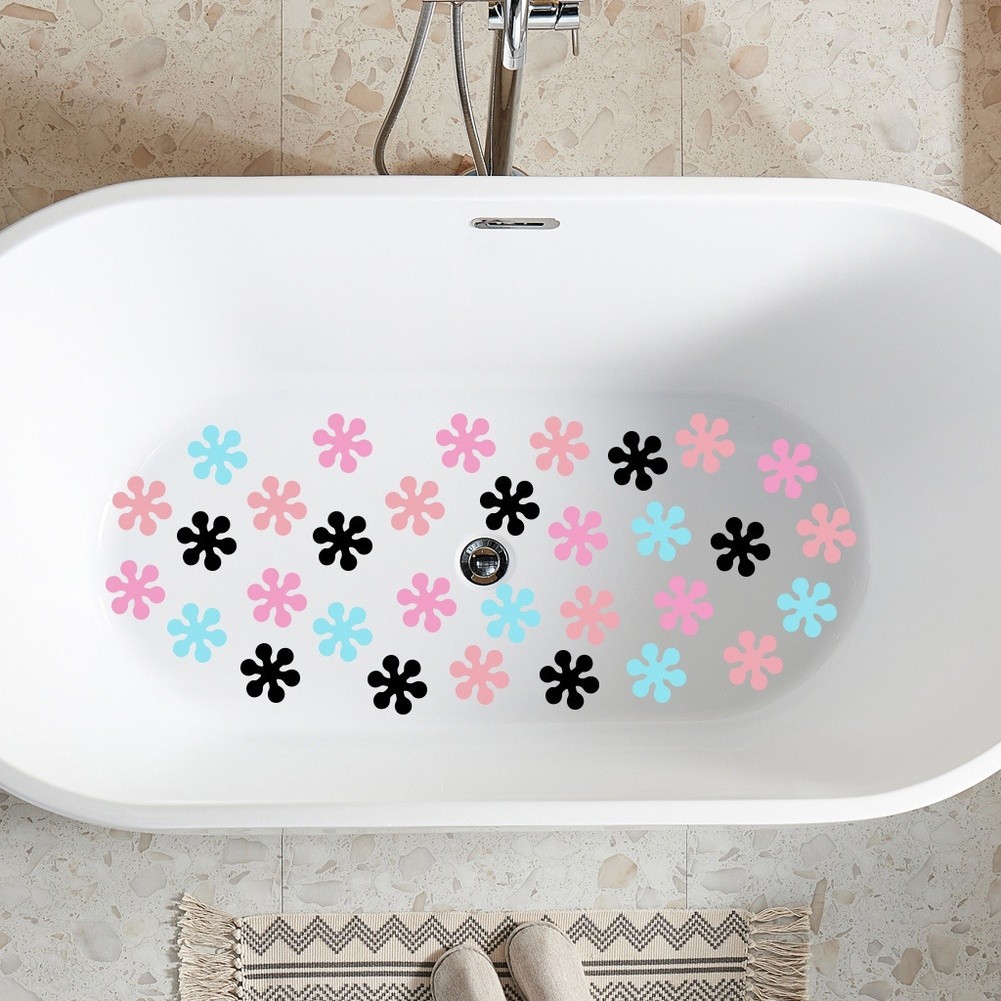 Flower Wall Decals Colorful Design 53.1 x 39.4in Peel and Removable Vinyl