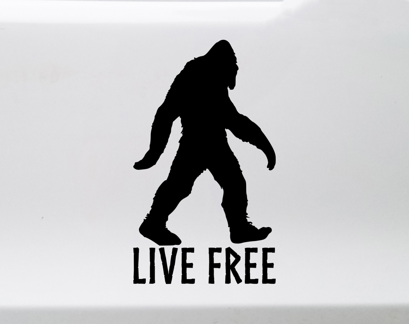 Bigfoot Live Free Vinyl Decal V1 – Cryptid Sasquatch PNW – Die Cut Sticker