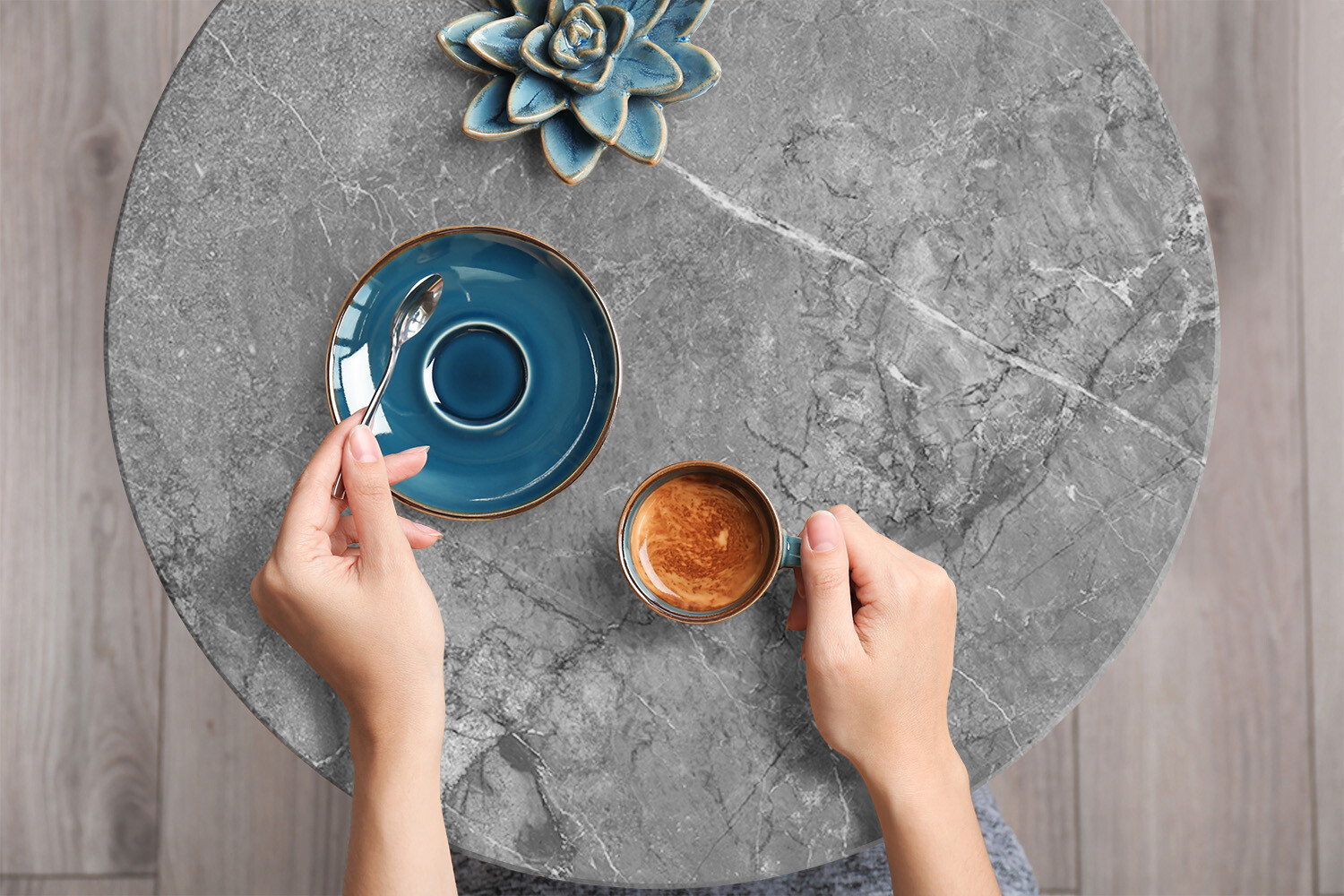 Worktop Covering Furniture Stickers Self Adhesive Vinyl Wrap Grey marble 100×50