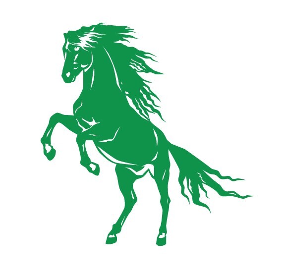 Horse Stallion Galloping #4, 4-21" Outdoor Die Cut Vinyl Decal Sticker