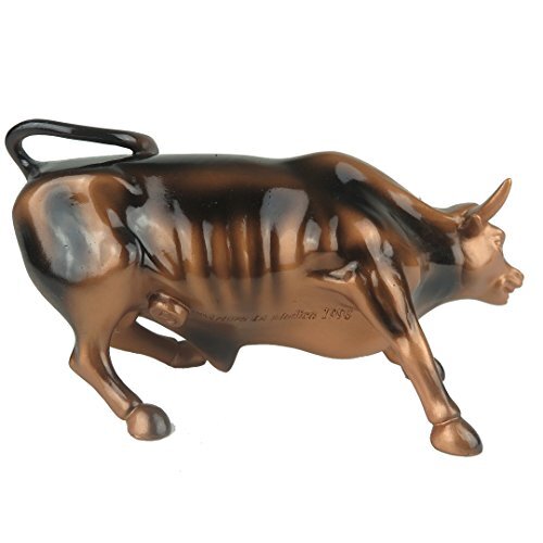 Official Bronze Wall Street Bull Stock Market NYC Figurine Statue (X-Large 8")