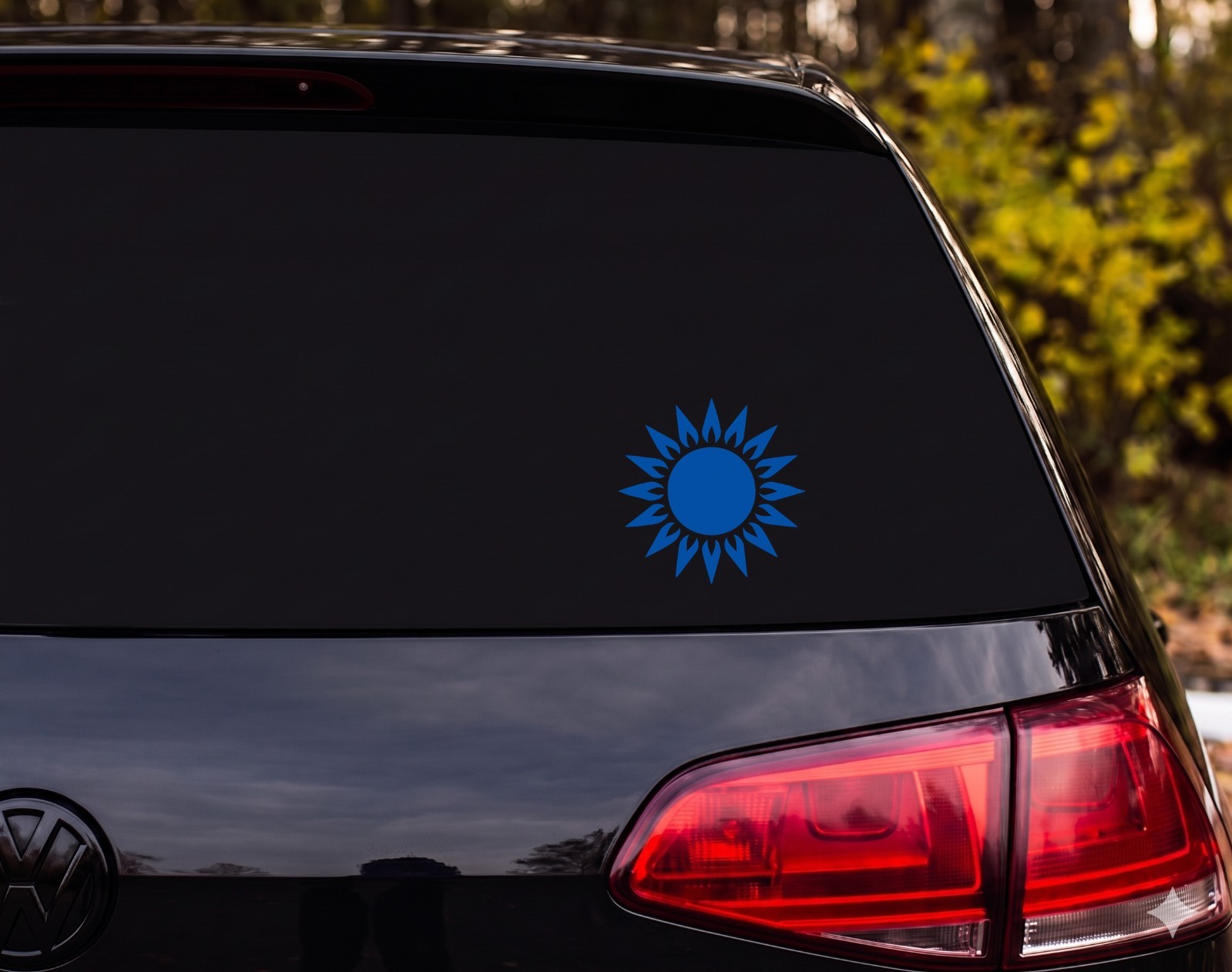 Sun With Flame Rays Vinyl Decal Sticker Outdoor Car Truck | Car Enthusiast Gift