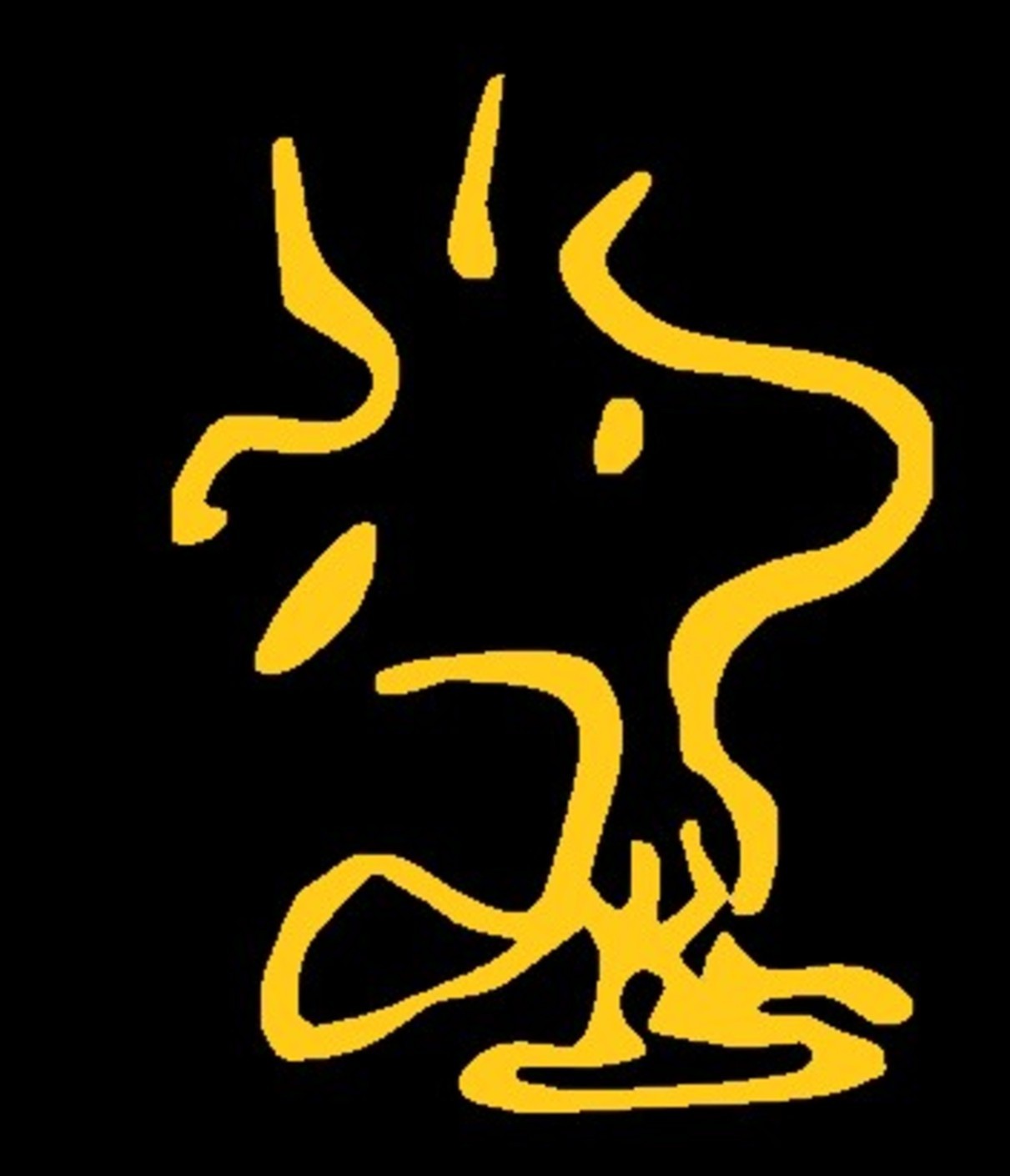 PEANUTS “Woodstock” Vinyl Decal – 3" & 4" – Yellow – Left or Right Facing