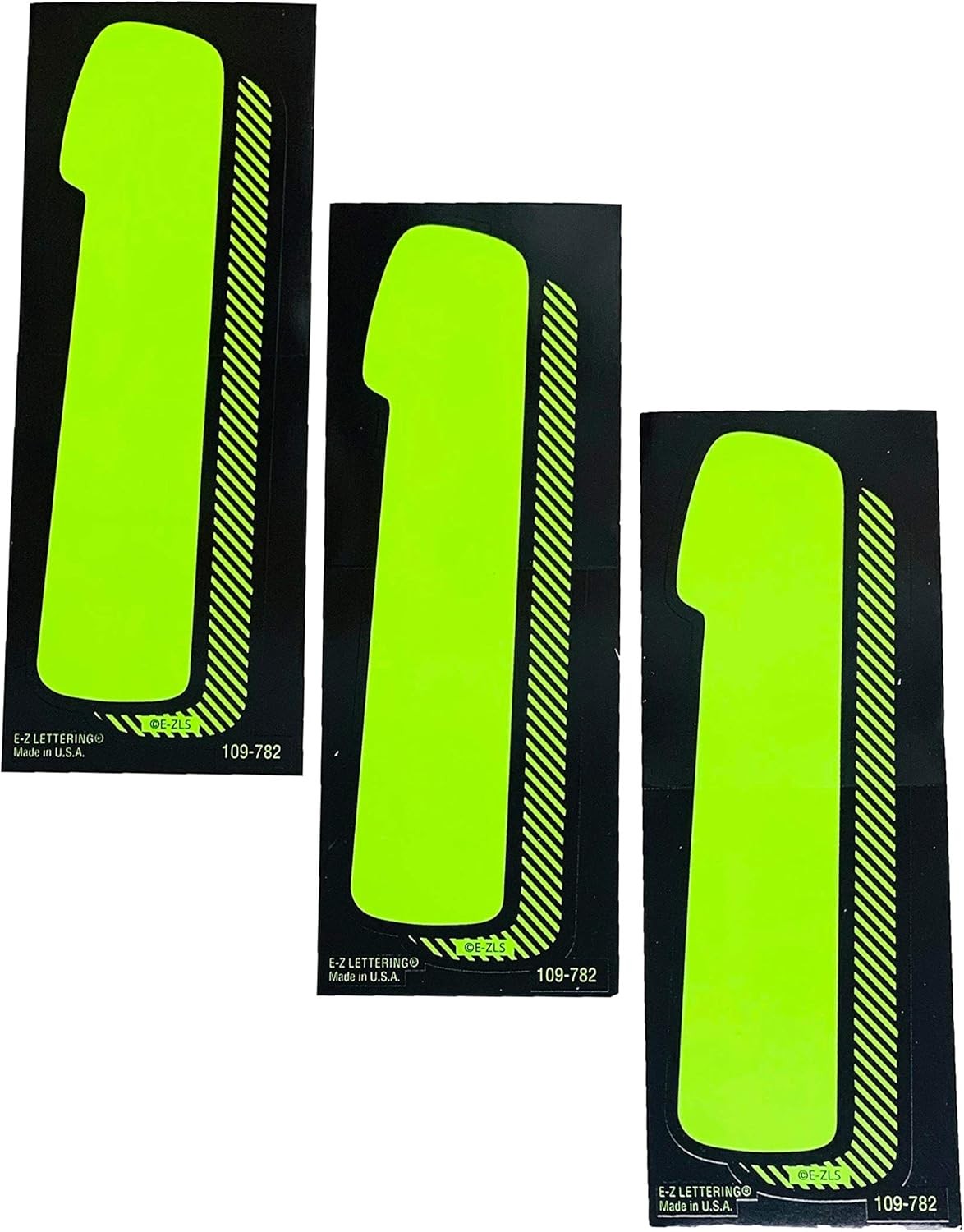 EZ Line Vinyl Decals for Cars Chartreuse Large Number Stickers Windshield Pricin