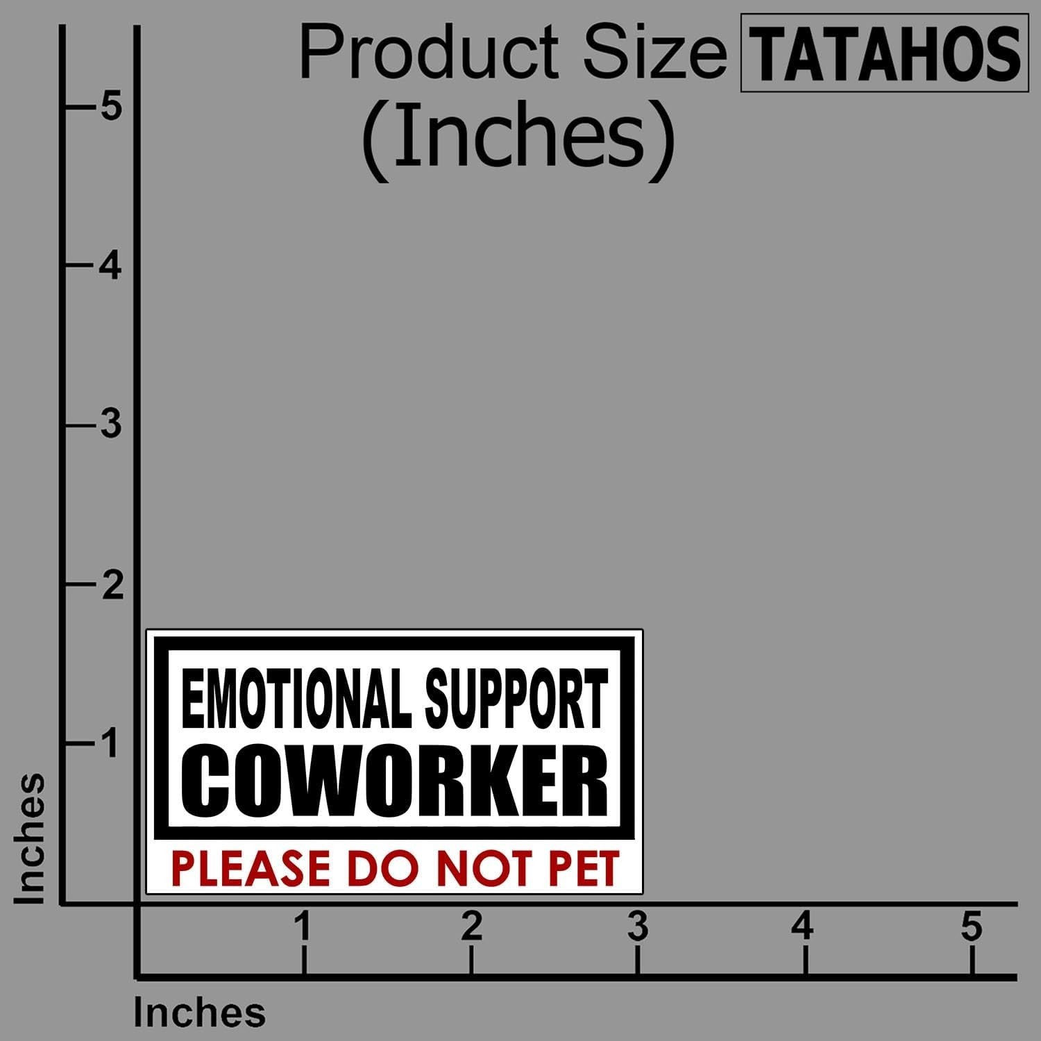 3Pcs Emotional Support Coworker Sticker – Funny Workplace Humor Vinyl Decal –…