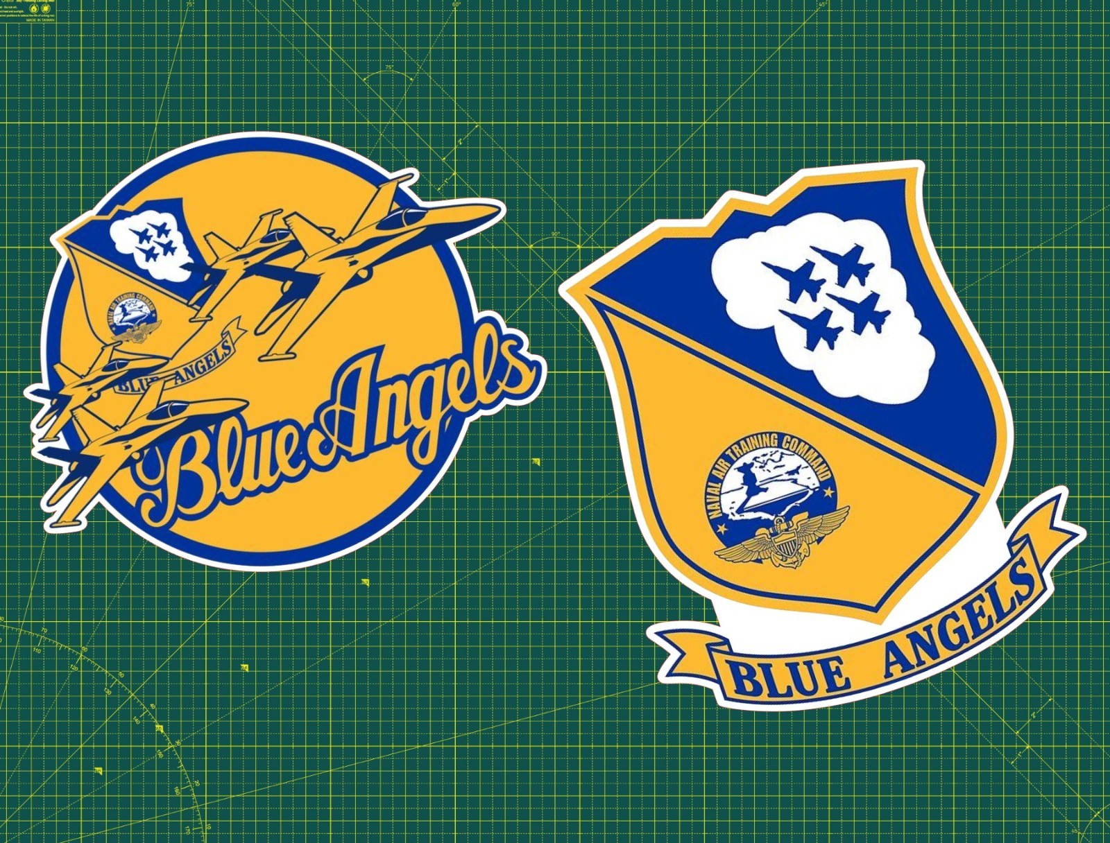 Blue Angels Water Proof UV Safe Glossy Vinyl Sticker x2 Super Hornet US Navy