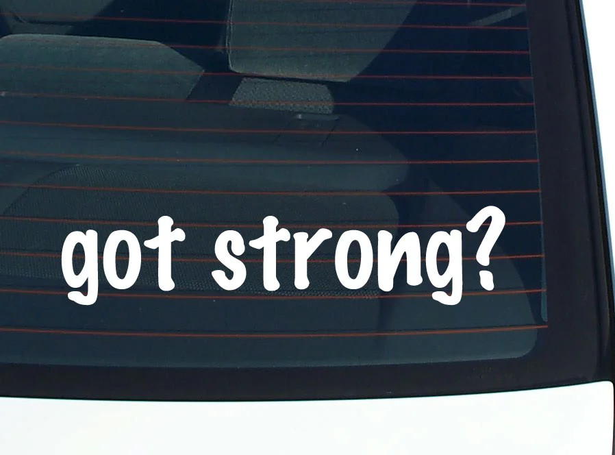 got strong? FUNNY VINYL CAR DECAL STICKER FAMILY LAST NAME