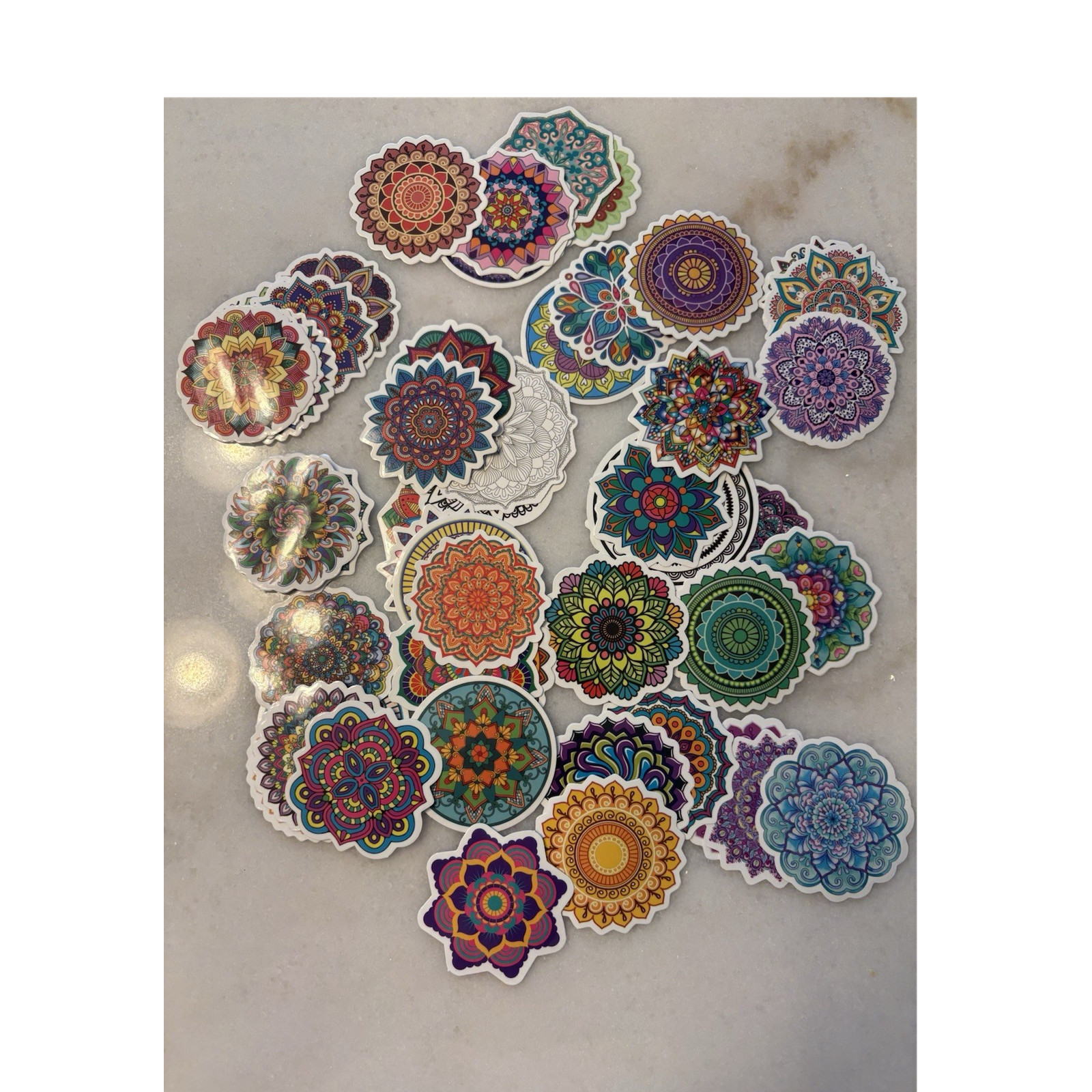 Mandala Art Round Decorative Wall Stickers/Decals, Multicolor Mixed Lot 52