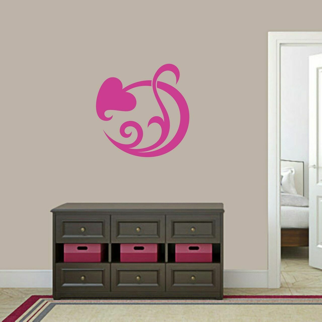 Circle Leaf Scroll Wall Decal – Shapes and Flowers Wall Art Accents Decals