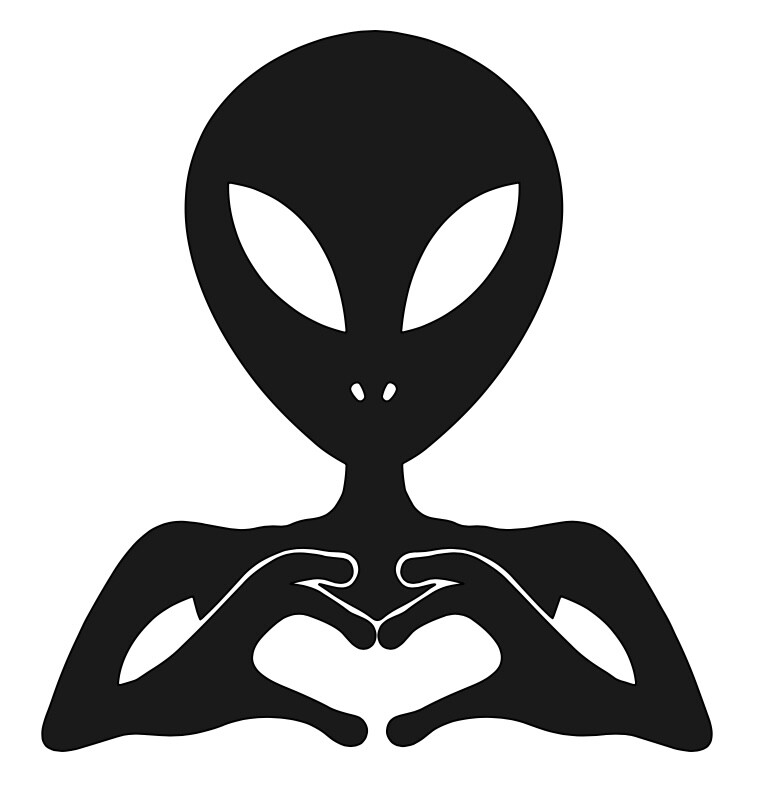 Set of two Vinyl Die Cut Decal Sticker – “Aliens” “You choose color & size”