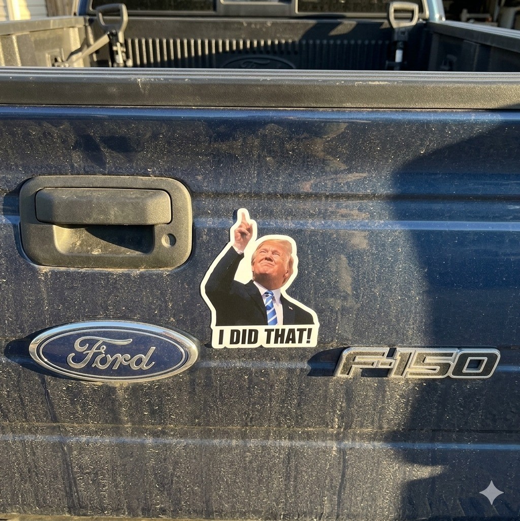 “I DID THAT!” Trump Vinyl waterproof Stickers 10/50/100pc Decals Car Gas Pump