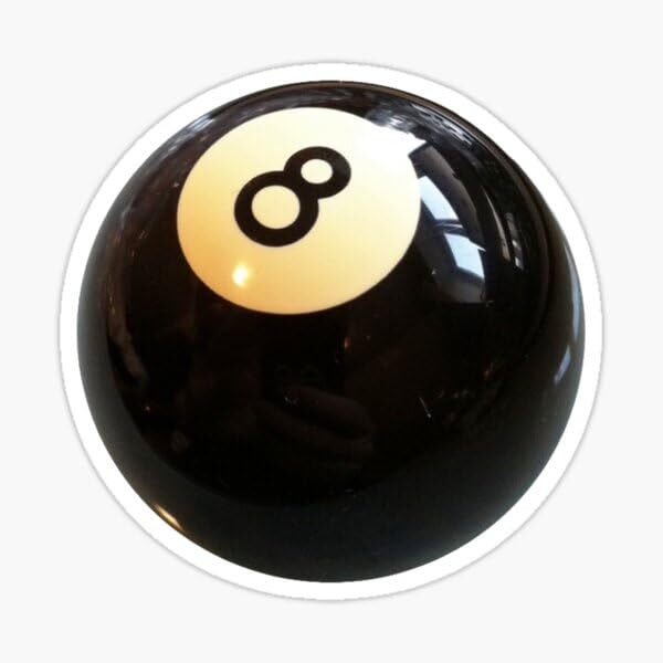 Pool Sport Billiard Ball Number 8 Pool Table Fun Whimsical Vinyl Decal Sticker