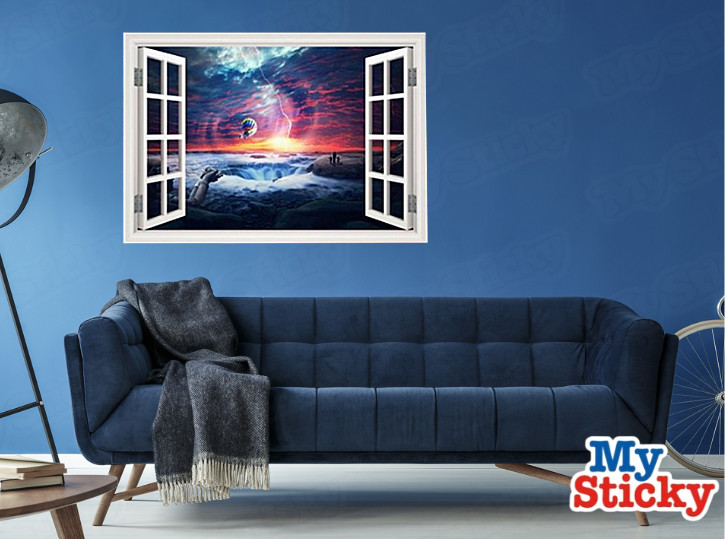 Custom Name Rainbow Drip Graffiti On Brick Wall Decal Personalized 3D Room Decor