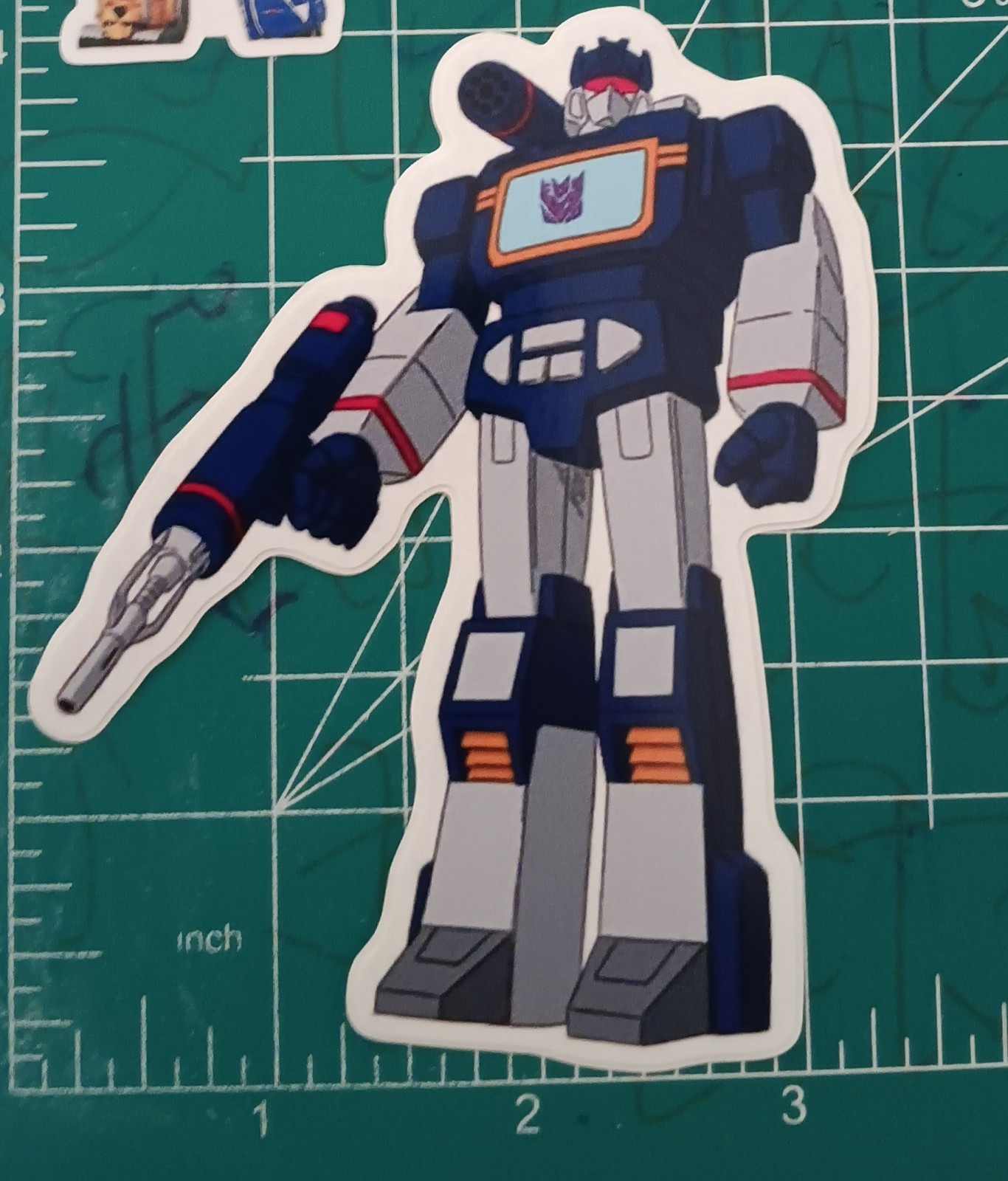 TRANSFORMERS X SOUNDWAVE X G1 DIE-CUT VYNIL STICKER 4X4