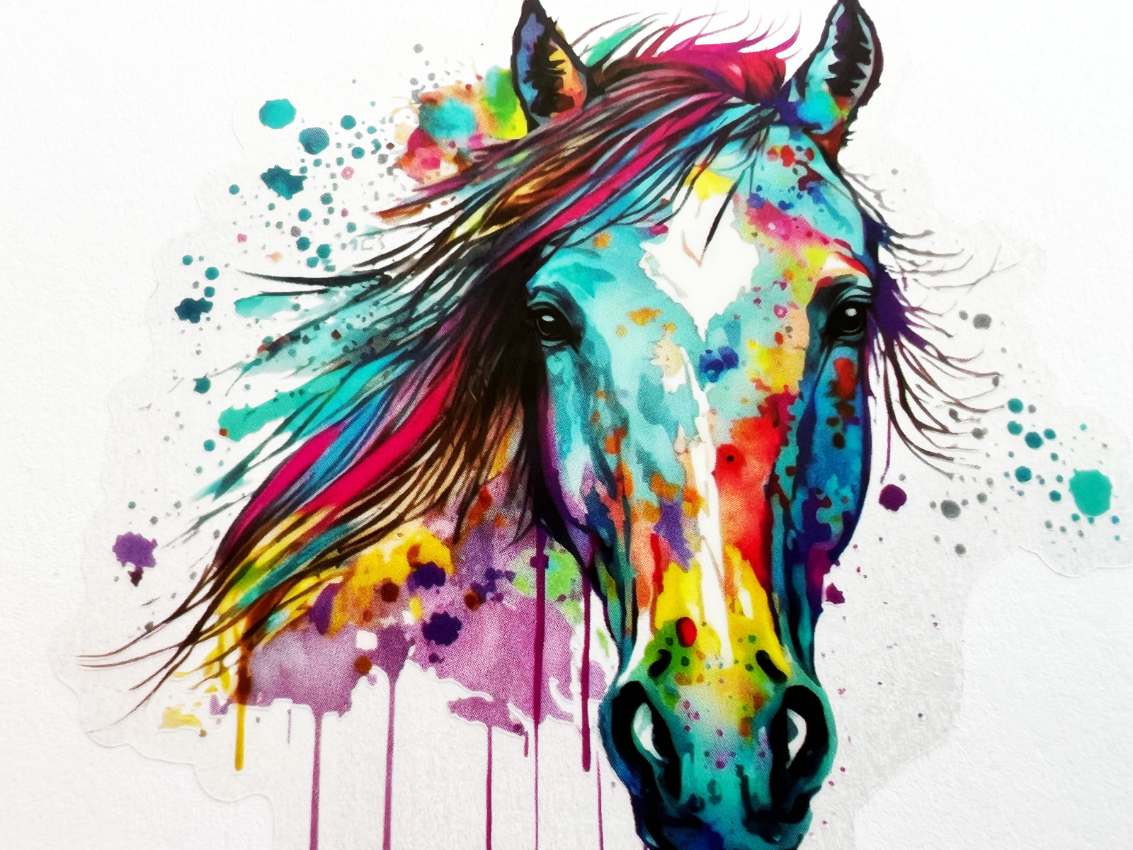 Colorful Horse Face 3 Inch Transparent Sticker Horse Girl Farm Life Decal