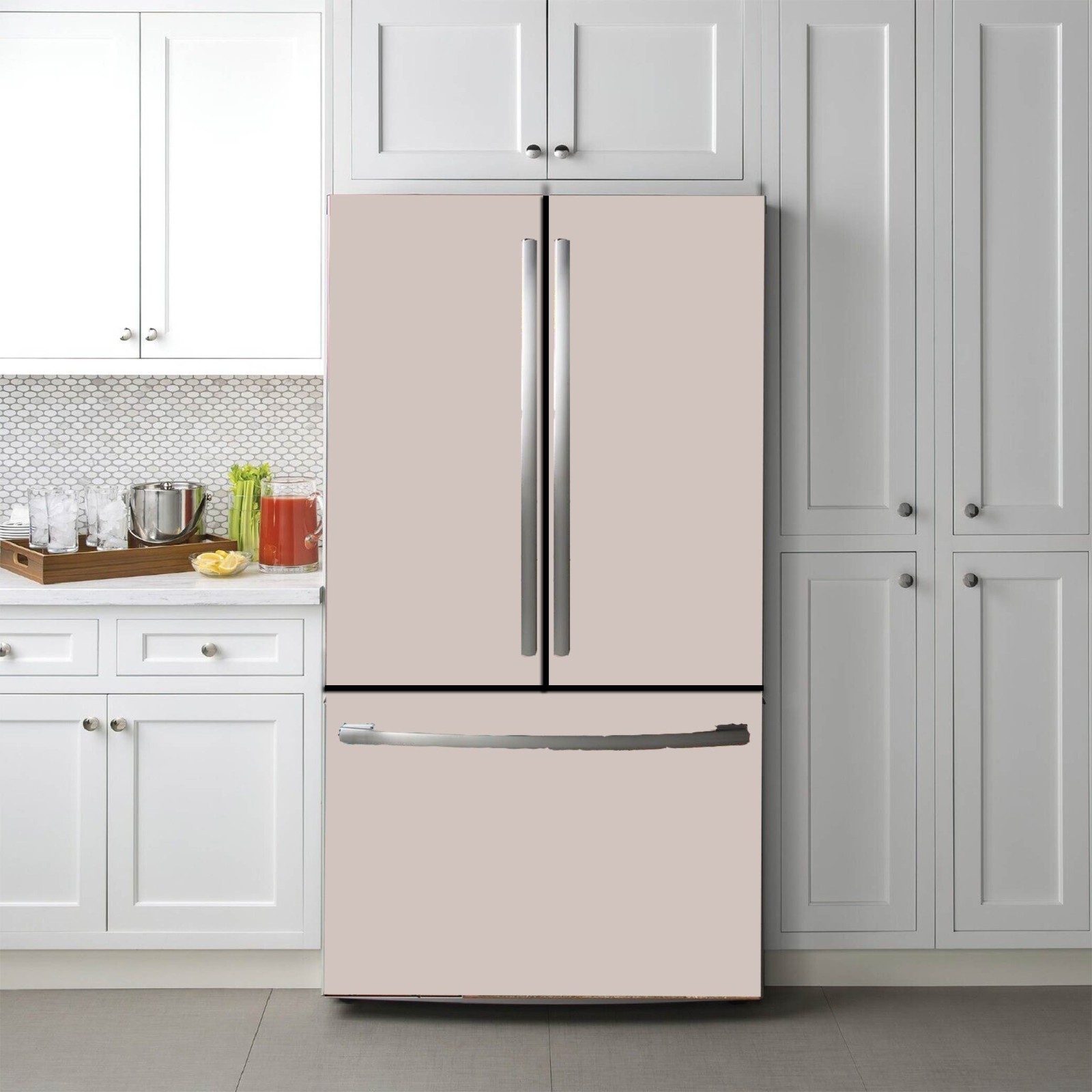 Angora Refrigerator Vinyl Wrap – Peel and Stick Kitchen Upgrade