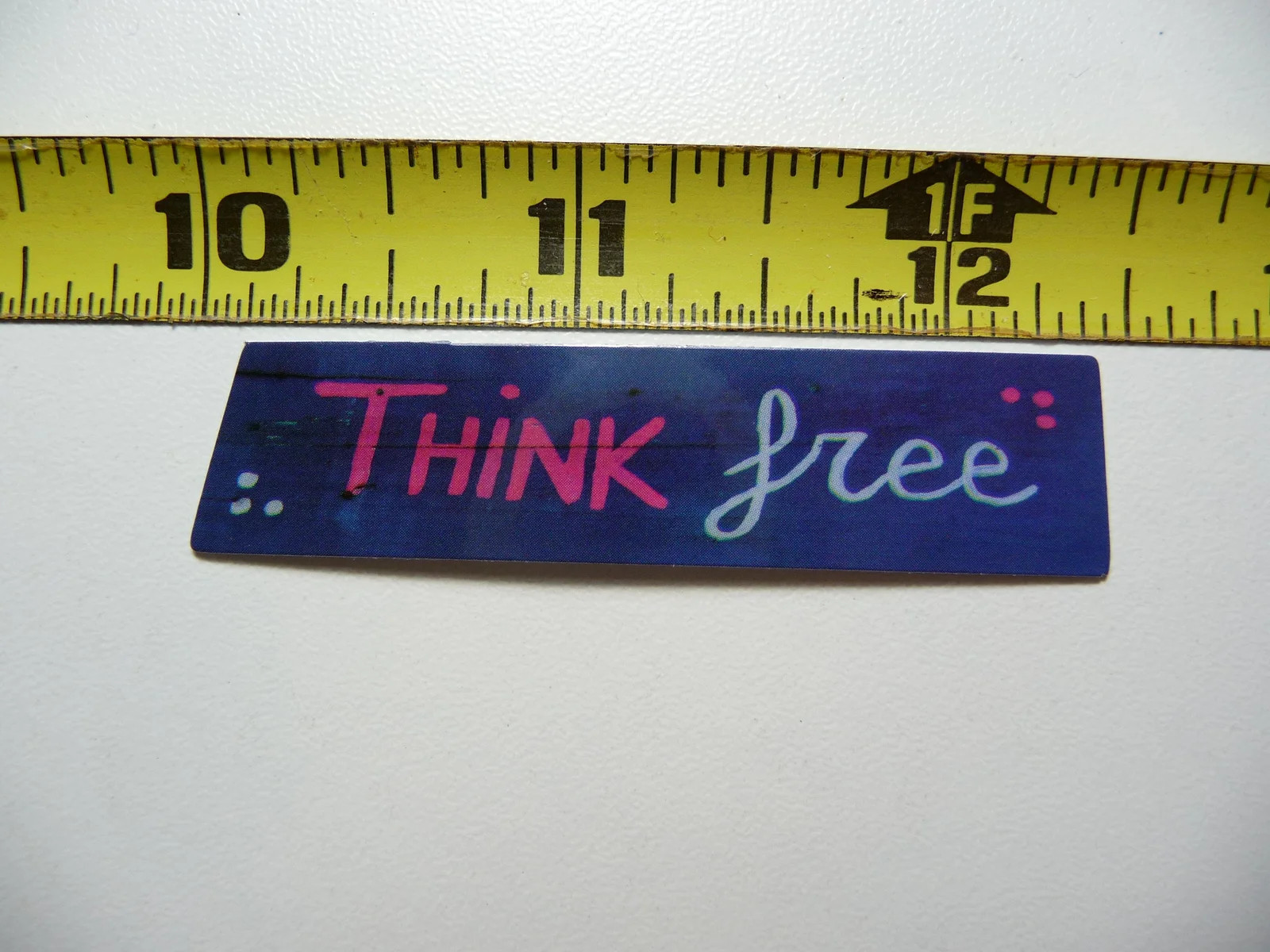 THINK FREE SMALL STICKER DECAL SCRAPBOOKING POSITIVE MOTIVATE WORDS MOTIVATIONAL