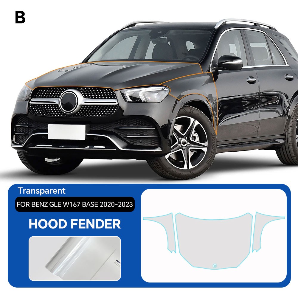 Full Car For Benz GLE W167 Base 2020-2023 Precut Paint Protection Film Clear PPF