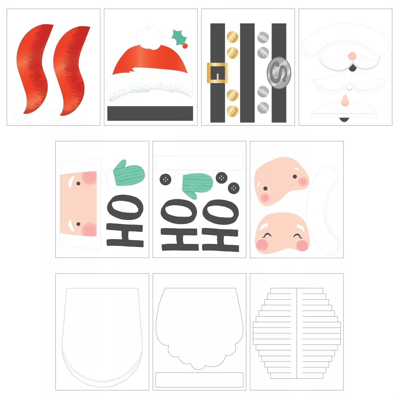 Paper Riot Co. Christmas Tree Decorative Wall Art Santa Gift Craft Book Set 2