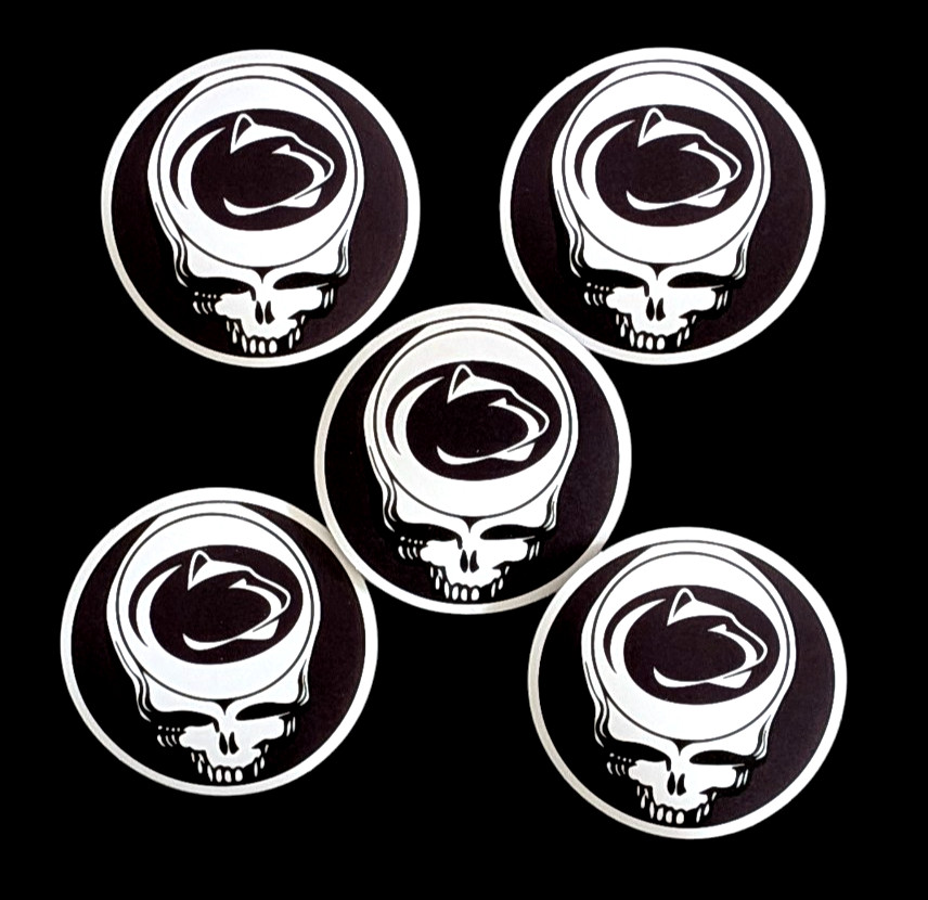 Penn State X Grateful Dead Stickers, Grateful Dead Decals, Nittany Lions – 5 pcs
