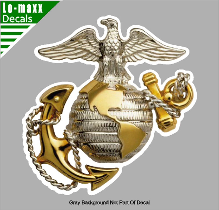 USMC Marine Corps Eagle Globe And Anchor High Quality Printed Vinyl Sticker