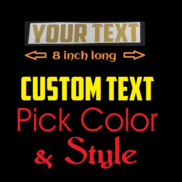 1- 8" Personalized Custom Name Decal Vinyl Sticker Car Truck Door Laptop Window