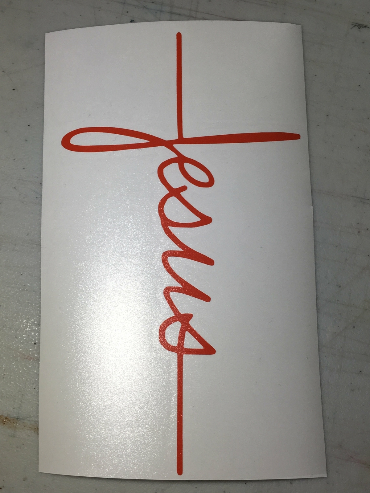 Jesus Cross writing -Decal Logo Sticker