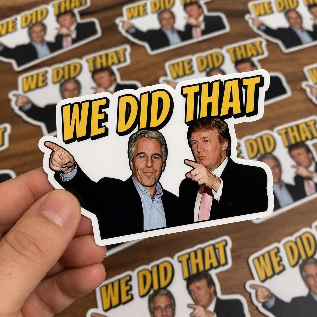 100 PCS We Did That Sticker Pack, Trump Epstein I Did That Anti-Trump Sticker,Tr