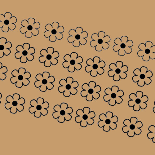 40 Groovy daisy flower Nursery Decal for DIY kids play room wall bedroom decor