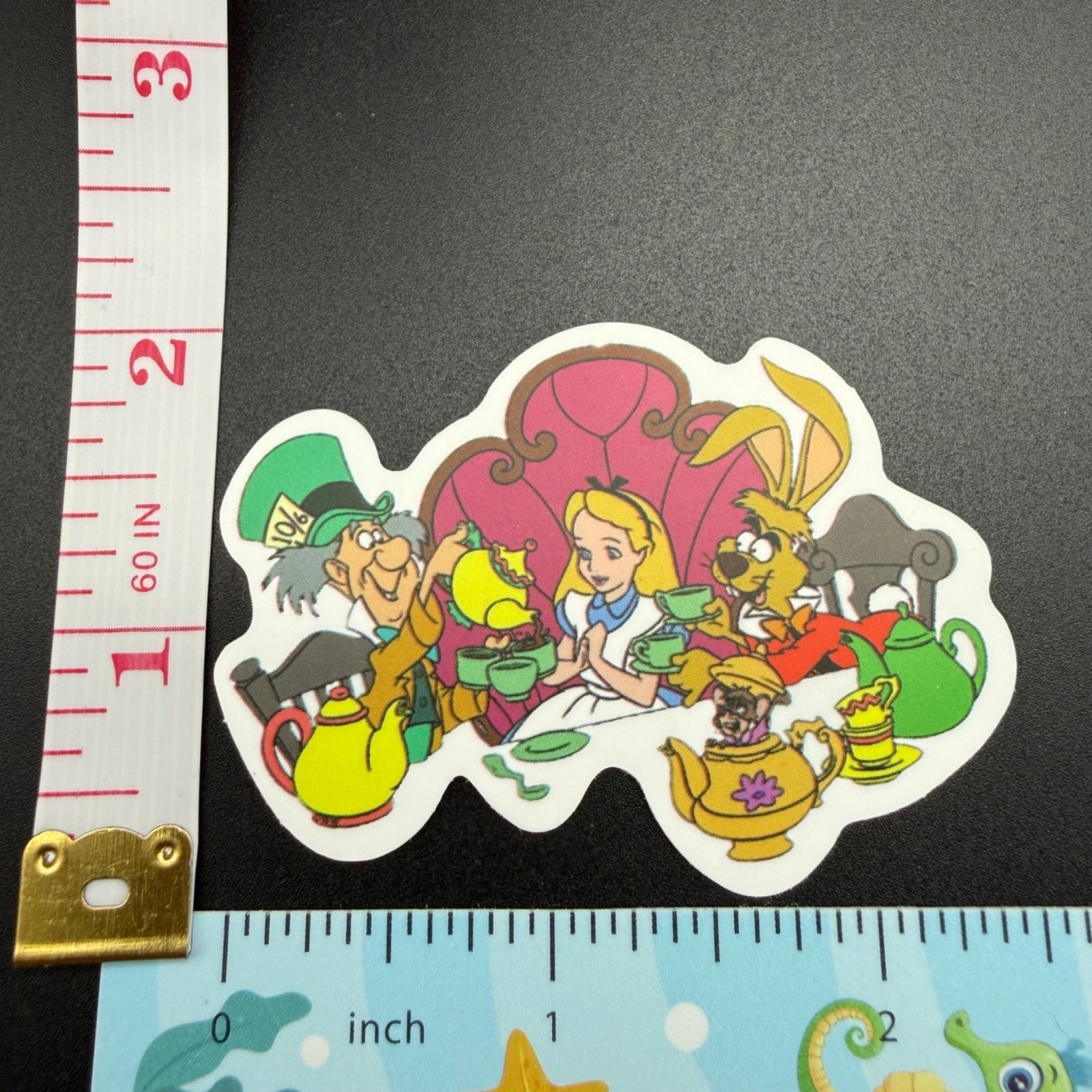 4 Stickers Disney Alice in Wonderland Vinyl Decal Laptop Phone Skateboard Bottle