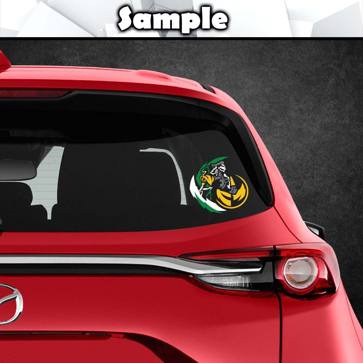 Green Power Ranger Vinyl Decal Sticker (Sentai Robot Car Laptop PC Tower Decor)