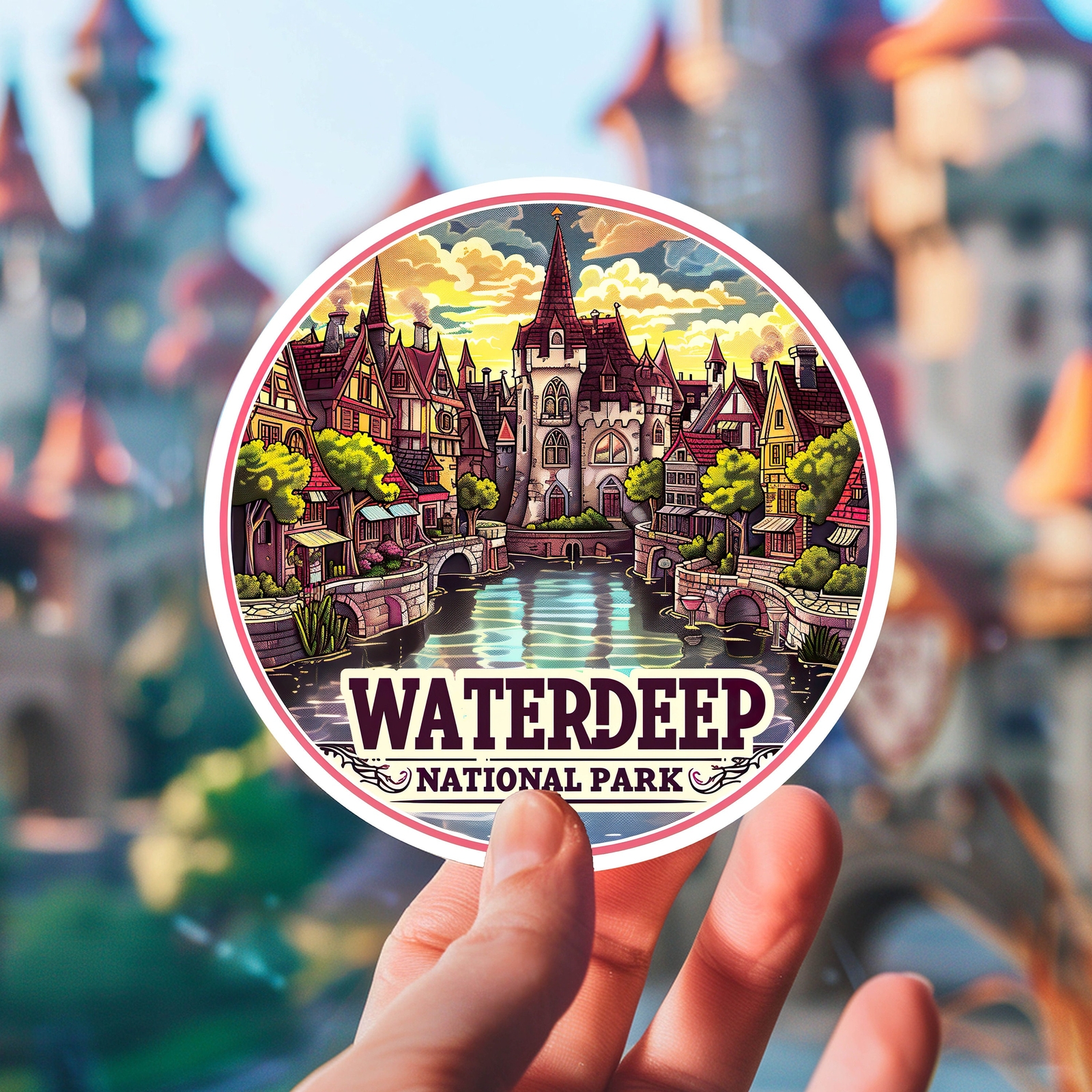 Waterdeep National Park Sticker Waterproof Vinyl Sticker Dungeons and Dragons