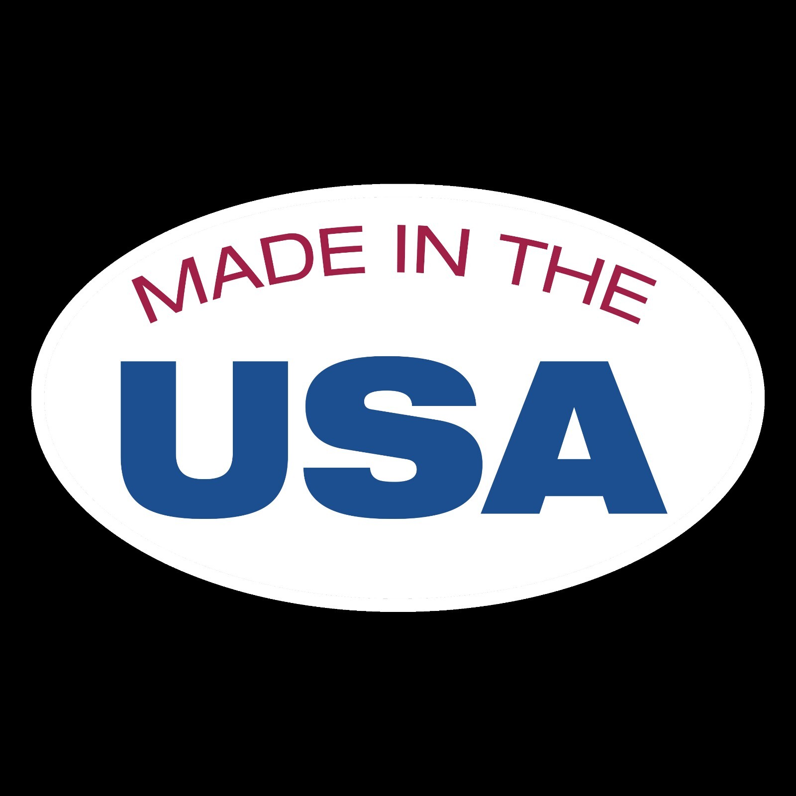 Oval Made in USA American Flag Decal Sticker Label United States