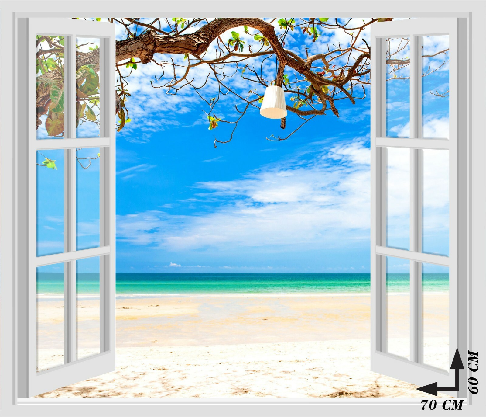 Window Wall Stickers – SEA OCEAN BEACH – 3D Wall Stickers – VINYL