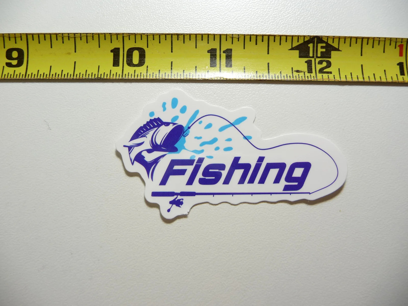 FISHING CAUGHT FISH SMALL STICKER DECAL FUN SPORT FUNNY